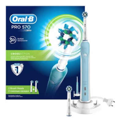 Зубная щетка Oral-B PRO 570 CrossAction, 570/D16, тип 3756, 1 шт.