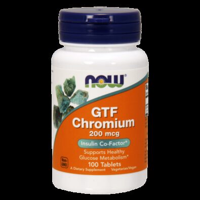 NOW GTF Chromium ГТФ Хром, 200 мг, таблетки, 100 шт.