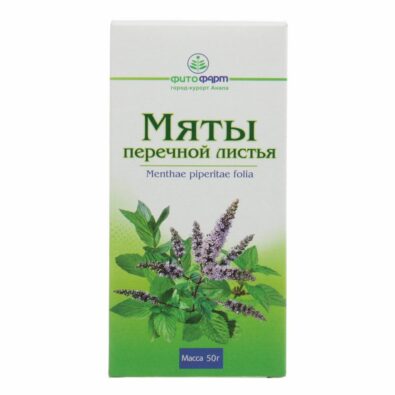 Мяты перечной листья, сырье растительное измельченное, 50 г, 1 шт.