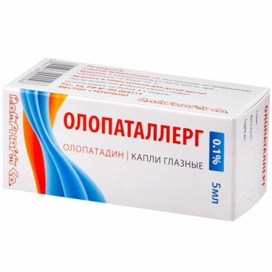 Олопаталлерг, 0.1%, капли глазные, 5 мл, 1 шт.