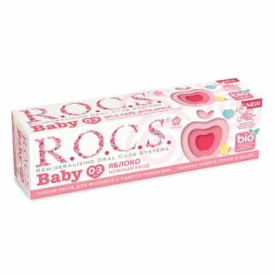 ROCS Baby зубная паста нежный уход яблоко, без фтора, паста зубная, 0 — 3 года, 45 г, 1 шт.