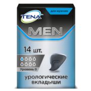 Tena Men вкладыши урологические уровень 0, прокладки урологические, extra light, 14 шт.