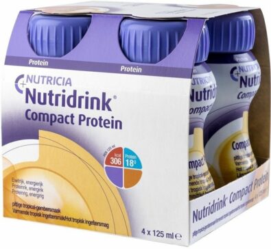 Nutridrink compact protein, жидкость для приема внутрь, согревающий вкус имбиря и тропических фруктов, 125 мл, 4 шт.