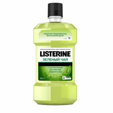 Listerine Ополаскиватель для полости рта Зеленый чай, раствор для полоскания полости рта, 500 мл, 1 шт.