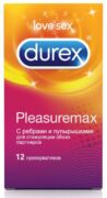 Презервативы Durex Pleasuremax, презерватив, с ребрами и пупырышками, 12 шт.