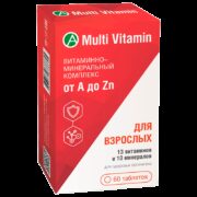 Multi Vitamin Комплекс от А до Zn для взрослых, таблетки, 60 шт.