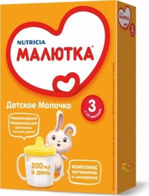 Малютка 3 Детское молочко, смесь молочная сухая, с 12 месяцев, 300 г, 1 шт.