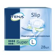 Подгузники для взрослых Tena Slip Super, Large L (3), L (100-150 см), 28 шт.