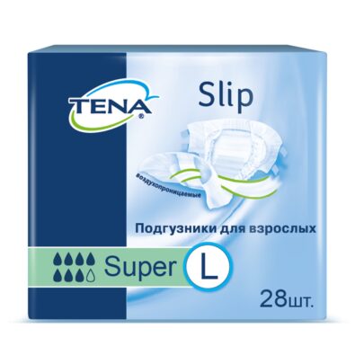 Подгузники для взрослых Tena Slip Super, Large L (3), L (100-150 см), 28 шт.