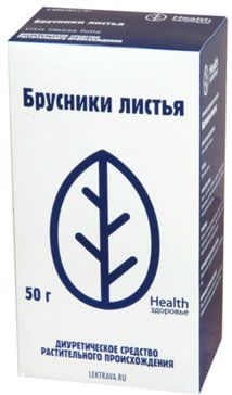 Брусники листья, сырье растительное измельченное, 50 г, 1 шт.