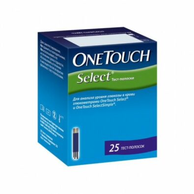 Тест-полоски OneTouch Select, 25 шт.