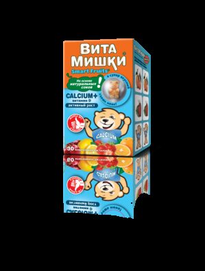 ВитаМишки Calcium + витамин D, пастилки жевательные, ассорти, 30 шт.