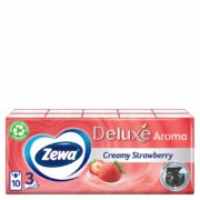 Zewa Deluxe платки носовые бумажные клубника, 10х10, платочки, клубника, 100 шт.