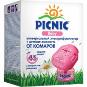 Picnic Baby Фумигатор + жидкость от комаров, на 45 ночей, комплект, 30 мл, 1 шт.