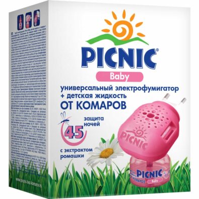 Picnic Baby Фумигатор + жидкость от комаров, на 45 ночей, комплект, 30 мл, 1 шт.