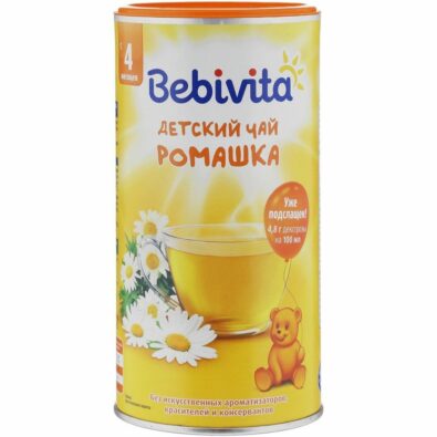 Bebivita Чай гранулированный, для детей с 4 месяцев, ромашка, 200 г, 1 шт.