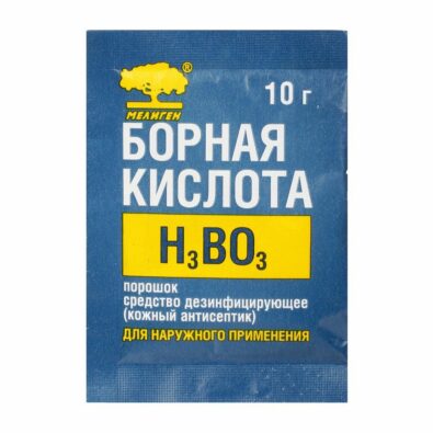 Борная кислота, порошок для наружного применения, 10 г, 1 шт.