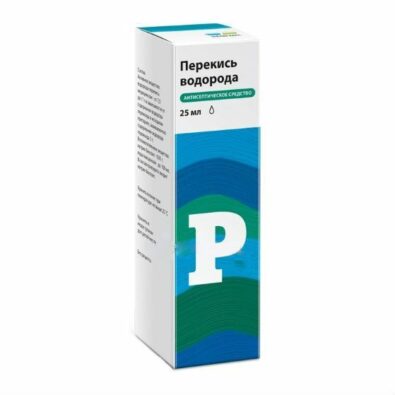 Перекись водорода, 3%, раствор для местного и наружного применения, 25 мл, 1 шт.