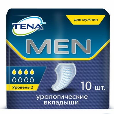 Tena Men вкладыши урологические уровень 2, прокладки урологические, medium, 10 шт.