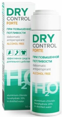 Dry Control Forte дабоматик антиперспирант без спирта 20%, без спирта, 50 мл, 1 шт.