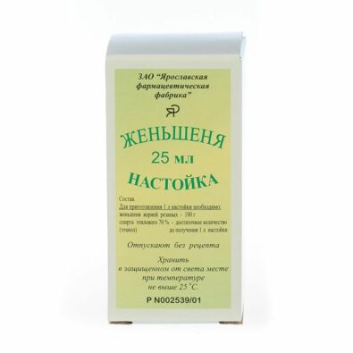 Женьшеня настойка, настойка, 25 мл, 1 шт.