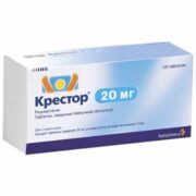 Крестор, 20 мг, таблетки, покрытые пленочной оболочкой, 126 шт.