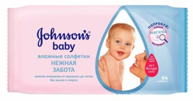 Johnson’s baby Салфетки влажные детские Нежная забота, салфетки гигиенические, 64 шт.