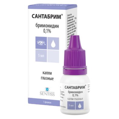 Сантабрим, 0.1%, капли глазные, 5 мл, 1 шт.