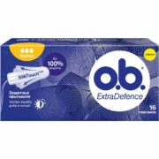 o.b. extra defence normal тампоны женские гигиенические, тампоны женские гигиенические, 16 шт.