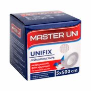 Master Uni Unifix Лейкопластырь тканевая основа, 5х500, пластырь, 1 шт.