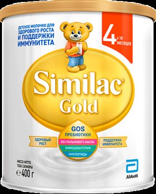 Similac Gold 4, для детей с 18 месяцев, напиток молочный сухой, 400 г, 1 шт.