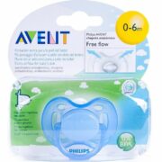 Соски-пустышки Philips Avent Free Flow, (86370) SCF178/13, 0-6 мес., из силикона (силиконовый), 1 шт.