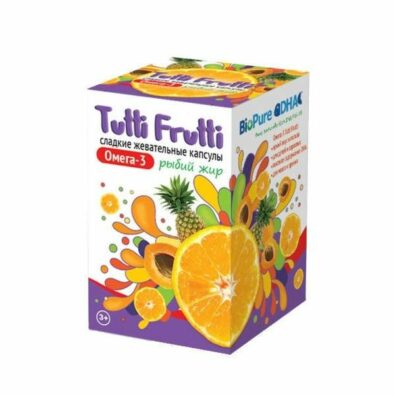 Tutti Frutti Омега 3, 500 мг, капсулы жевательные, 45 шт.