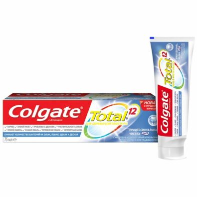 Colgate Total 12 Профессиональная чистка зубная паста, паста зубная, 75 мл, 1 шт.