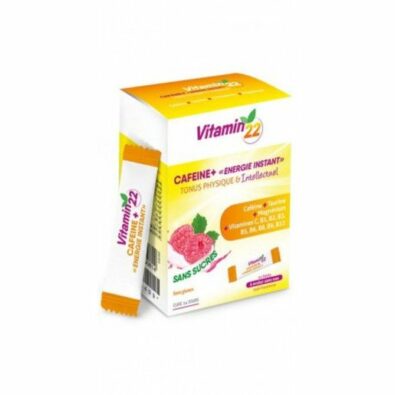 Vitamin 22 Кофеин плюс, 2302 мг, порошок, со вкусом малины, 14 шт.