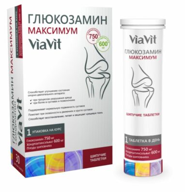 Глюкозамин Максимум ViaVit, 4.4 г, таблетки шипучие, 30 шт.