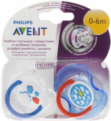 Соски-пустышки Philips Avent Дизайн, (86128) SCF172/18, 0-6 мес., из силикона (силиконовый), 2 шт.