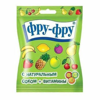 Фру-Фру мармелад Азбука, мармелад жевательный, с фруктовым соком, 30 г, 1 шт.