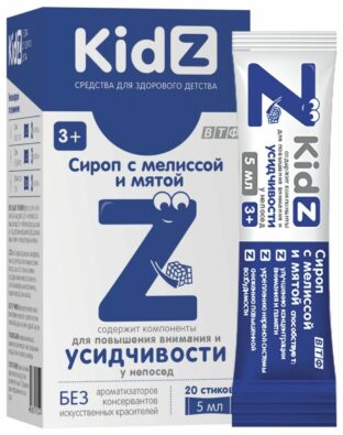 Kidz Сироп с мелиссой и мятой стик, сироп в стиках, 5 мл, 20 шт.