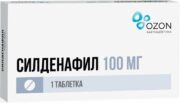 Силденафил, 100 мг, таблетки, покрытые пленочной оболочкой, 1 шт.