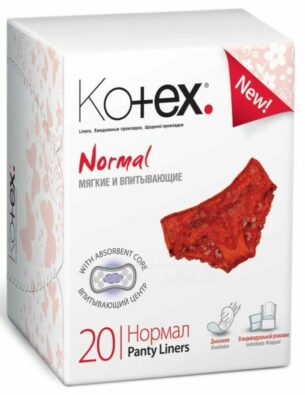 Kotex Normal прокладки ежедневные, прокладки гигиенические, нормал, 20 шт.