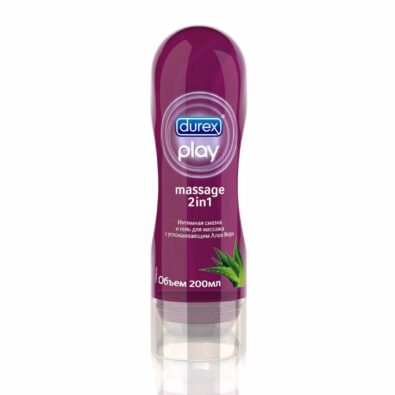 Гель-смазка Durex Play Massage 2in1, гель, с алоэ вера, 200 мл, 1 шт.