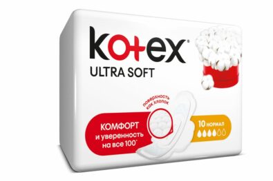 Kotex ultra soft normal прокладки женские гигиенические, Normal, 10 шт.