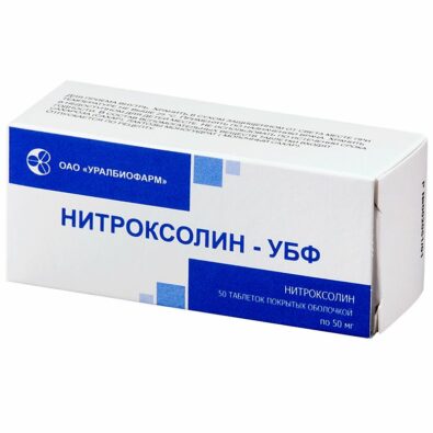 Нитроксолин-УБФ, 50 мг, таблетки, покрытые оболочкой, 50 шт.