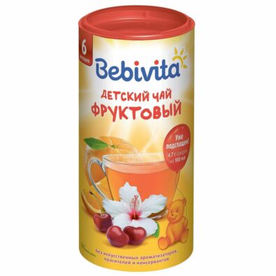 Bebivita Чай гранулированный, для детей с 6 месяцев, фруктовый, 200 г, 1 шт.