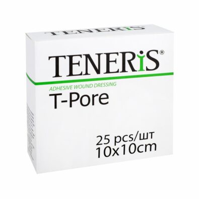 Teneris T-Pore Пластырь фиксирующий, 10смх10см, пластырь, нетканая основа, 1 шт.