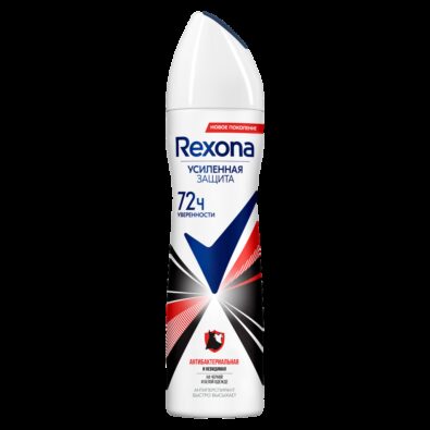 Rexona Антиперспирант Антибактериальная и Невидимая на черном и белом, аэрозоль, 150 мл, 1 шт.