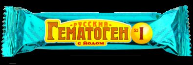 Гематоген Русский с йодом, плитка, 40 г, 1 шт.