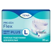 Подгузники для взрослых Tena Flex Plus, Large L (3), 83-120 см, 6 капель, 30 шт.