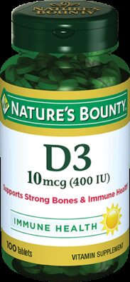 Natures Bounty Витамин D3, 400 МЕ, таблетки, 100 шт.